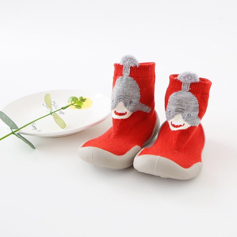 Unisex Baby Shoes First Shoes Baby Walkers Toddler First Walker Baby Girl Kids Soft Rubber Sole Baby Shoe Knit Booties Anti-slip